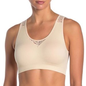 Yummie byHeatherThomson Lace Insert Scoop Neck Bra